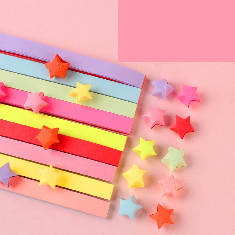 Tệp 40 tờ giấy gấp Origami gấp ngôi sao (10 màu)
