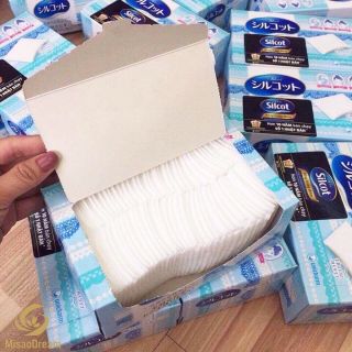 ☘Bông tẩy trang Silcot 82 miếng Nhật Bản