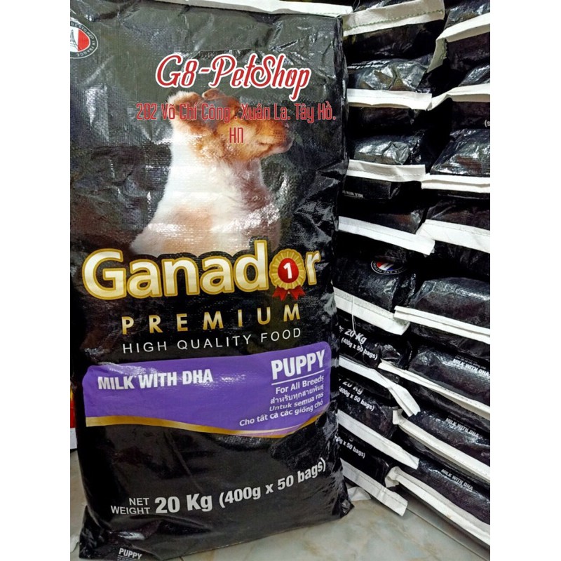 20kg - Ganador chó nhỏ vị Sữa ( Puppy - 50 gói 400g )