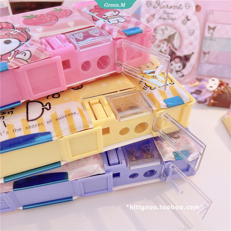 Sanrio Hộp Đựng Bút Hai Ngăn Họa Tiết Kuromi Nhồi Bông Dễ Thương Dùng Làm Quà Tặng Cho Bé Gái