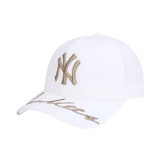 [ Chính Hãng ] Mũ Lưỡi Trai MLB Sangchang NY Yankees White Gold ( 32CPIK011-50I )