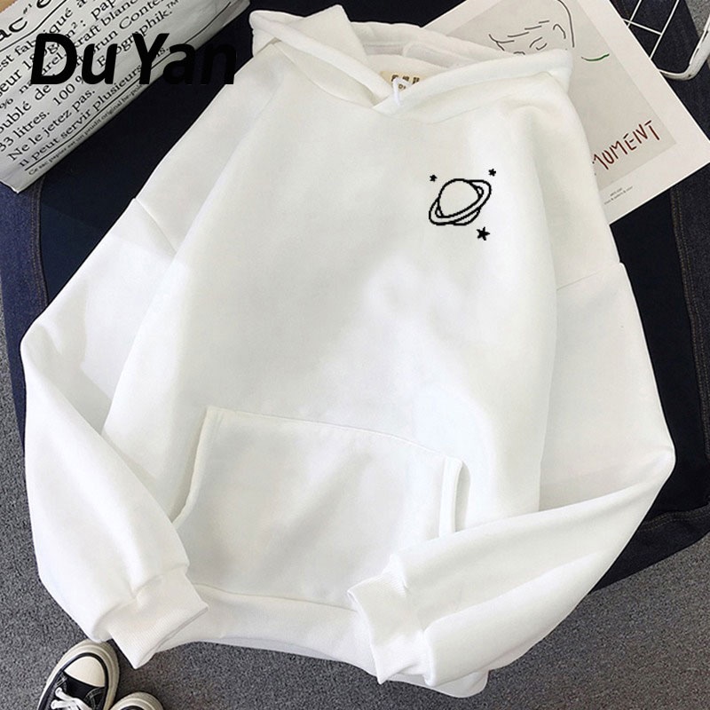 Áo Hoodie Lông Cừu Tay Dài Dáng Rộng Thời Trang Dành Cho Nữ