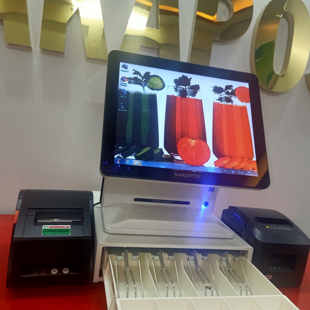 Com bo trọn bộ máy POS tính tiền cảm ứng