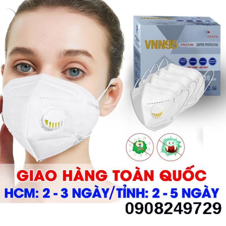 (Siêu rẻ, sale sốc) [Chuẩn] Khẩu trang N95 có van, khẩu trang kháng khuẩn N95 hàng công ty đạt chuẩn FDA