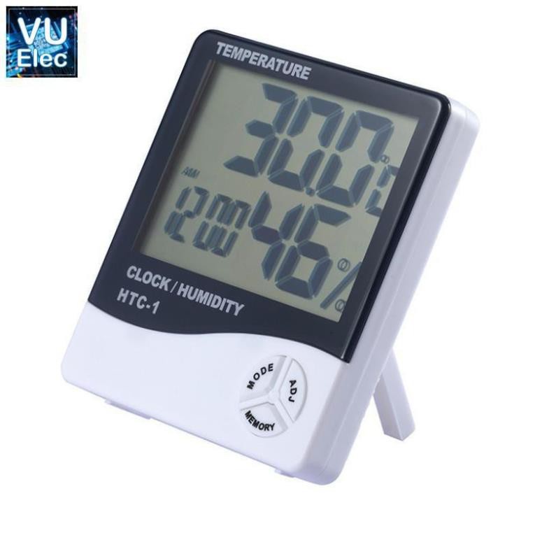 Đồng hồ đo nhiệt độ, độ ẩm, thời gian thực HTC1, HTC2 có đầu cảm biến nhiệt bên ngoài - Hàng mới về