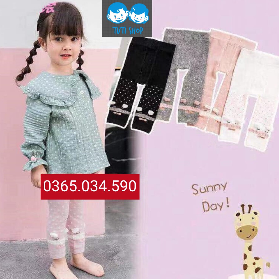 [MẪU MỚI 10/2020] QUẦN TẤT LEN LEGGING XUẤT HÀN không bàn co giãn, mặc mùa thu đông siêu cute cho bé gái từ 1 2 3 4 tuổi