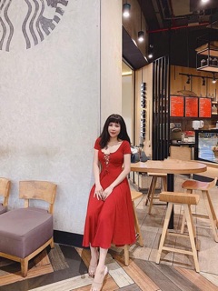 Đầm midi đan ngực bigsize ( đầm c.thuỷ)