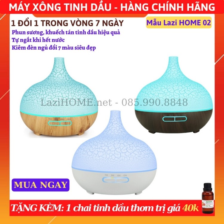 Máy phun sương [HÀNG CAO CẤP], máy xông tinh dầu hình trụ - Hàng chính hãng bảo hành 12 tháng 1 đổi 1