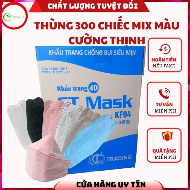 [SALE SỐC] Một Thùng Khẩu Trang 4D CT Mask KF94 Y Tế Cường Thịnh Xuân Lai Chất Dày Dặn Quai Bền Ôm Sát Mặt 60 Gói