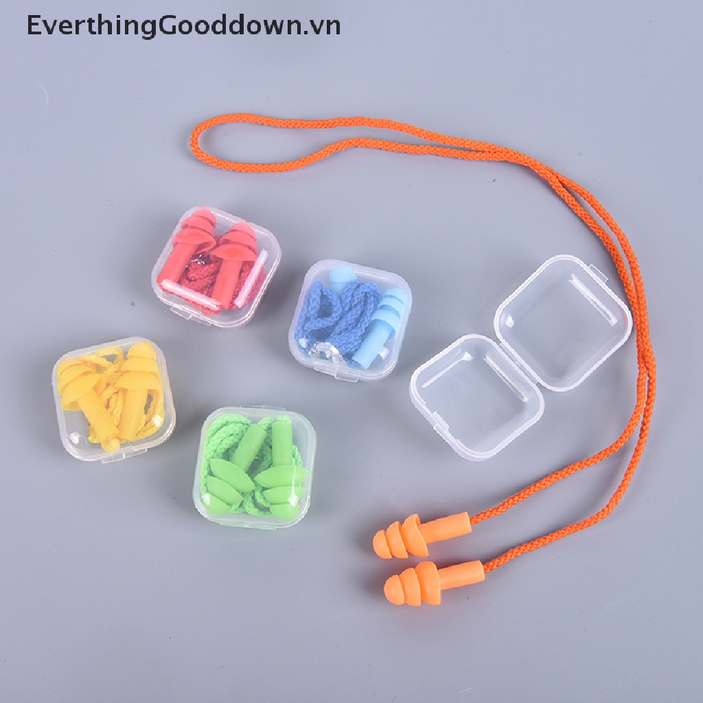 Everthingood Nút Bịt Tai Bằng Silicone Chống Tiếng Ồn Kèm Dây Đeo Tiện Dụng Khi Đi Bơi
