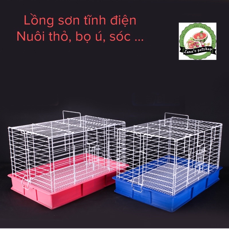 Lồng sắt sơn tĩnh điện dùng nuôi Thỏ/bọ ú/Sóc/Chim vẹt. Lồng nuôi thỏ size đại