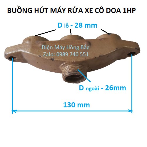 Phụ tùng đầu bơm máy rửa xe cô doa 1HP