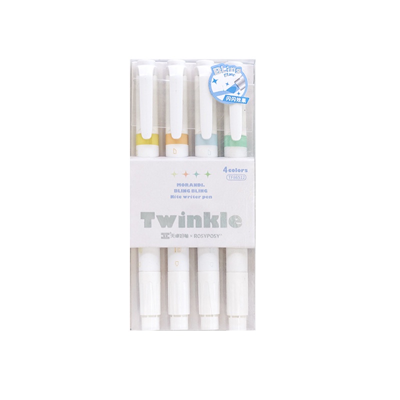 Bảng Phấn Bắt Sáng Hai Đầu 4 Màu Pastel Lấp Lánh MOHAMM