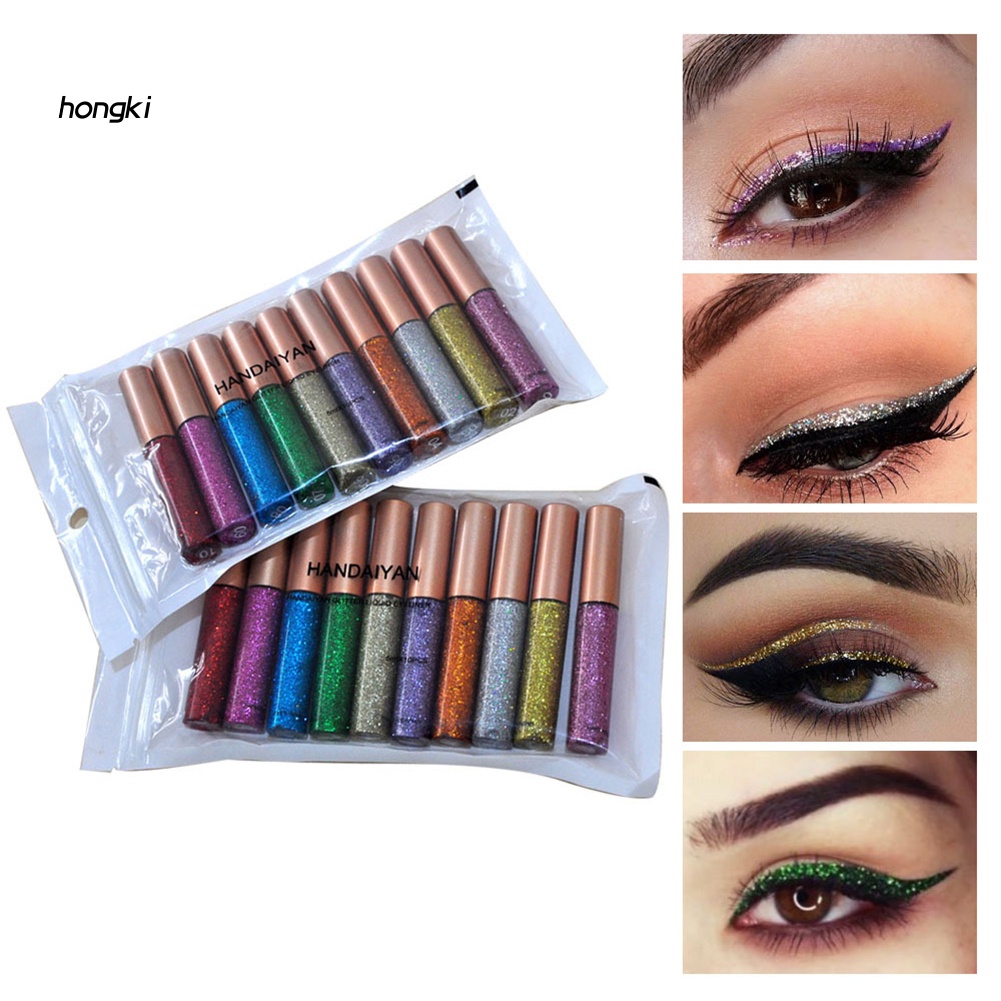 Set 10 bút kẻ mắt dạng lỏng màu sắc long lanh dành cho nữ
 | BigBuy360 - bigbuy360.vn