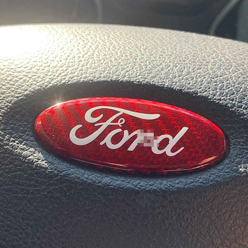 1 Miếng Dán Trang Trí Vô Lăng Xe Hơi FORD FOCUS MONDEO Bằng Sợi Carbon