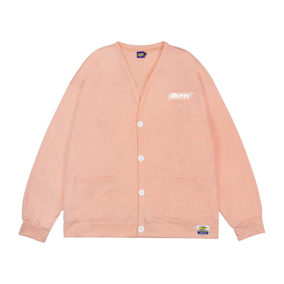 [Hình thật/Có sẵn] Áo khoác cardigan da cá nữ màu hồng san hô | DKMV Coral Basic Cardigan