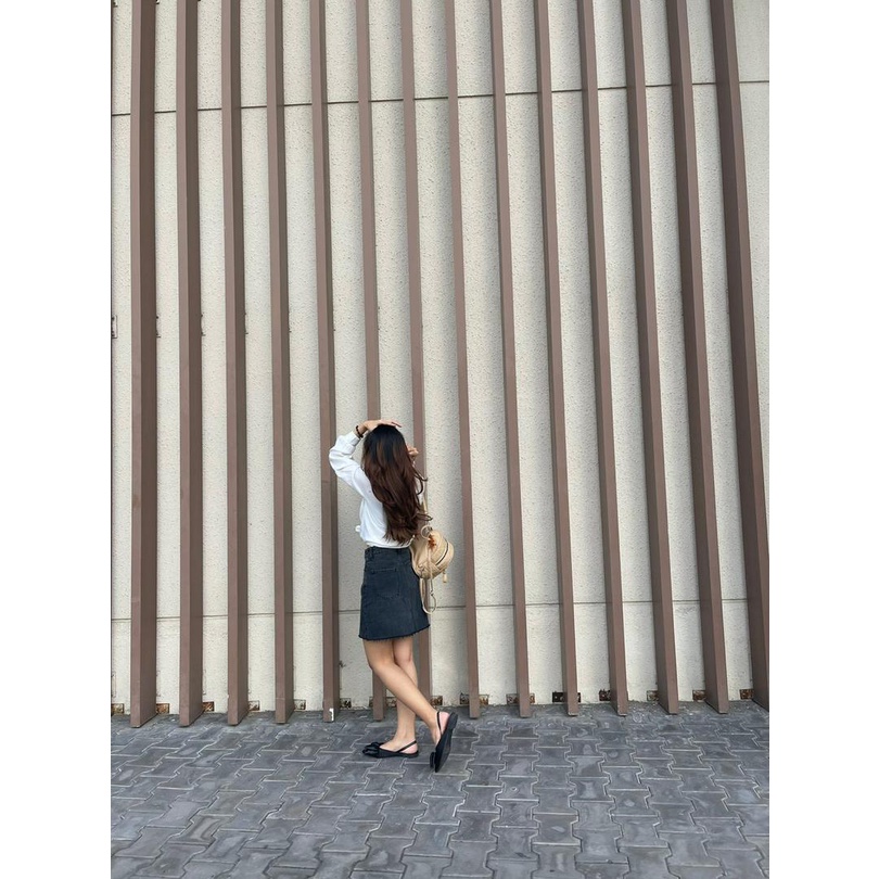 Giày sandal sục  bệt nơ xinh 2 cm quai thun MÃ SD-0299