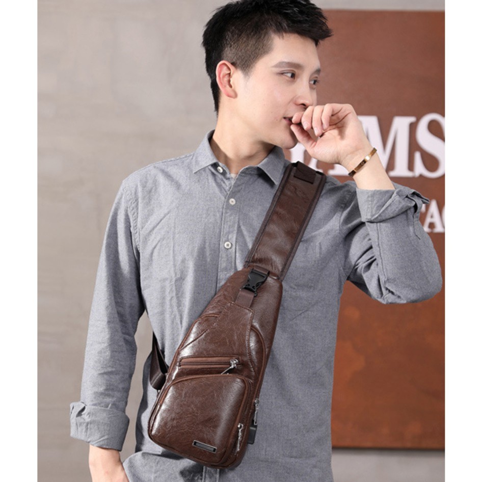 Túi đeo chéo túi da thời trang nam cao cấp cá tính TDCN07 | BigBuy360 - bigbuy360.vn