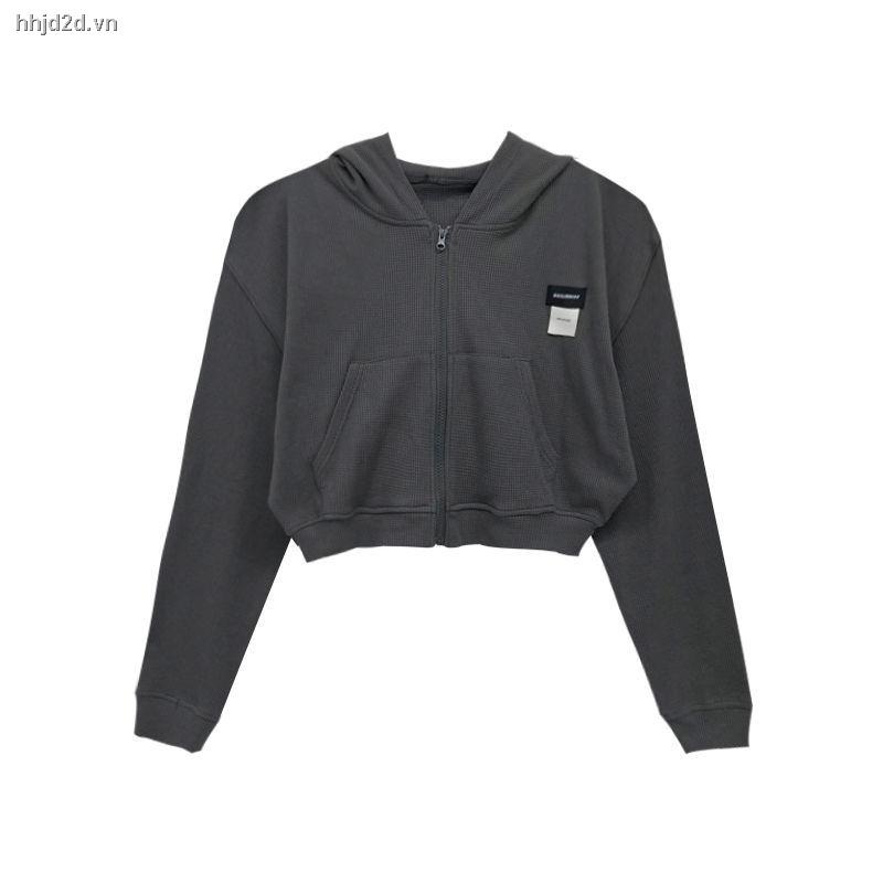 Áo khoác tay dài có mũ phong cách Hàn Quốc thời trang cho nữ