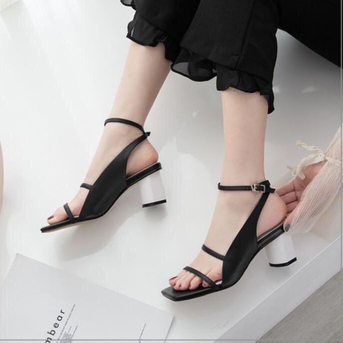 Giày sandal nữ hở gót siêu xinh cao 5p hot trend LTS21 mẫu sang chảnh dễ mix đồ