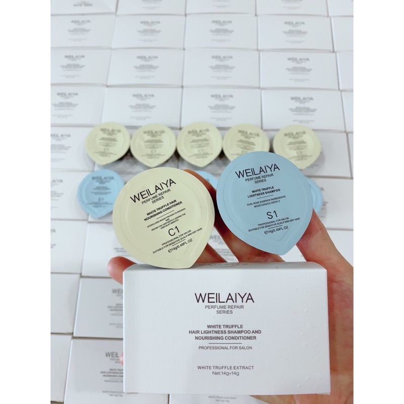 Dầu gội xả WEILAIYA NẤM TRUFFLE MINI 14g - phục hồi hư tổn, sạch gầu