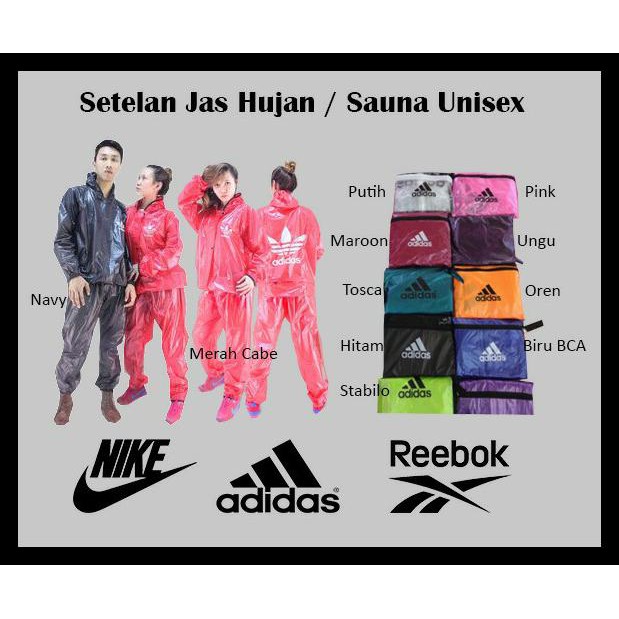 Áo Khoác Đi Mưa In Logo Nike / Adidas Trẻ Trung Năng Động