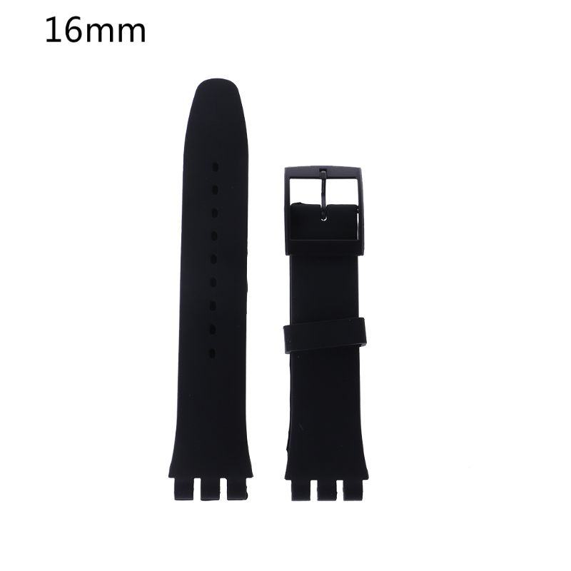 Dây Đeo Silicone Chống Mồ Hôi Cho Đồng Hồ Thông Minh Swatch 16/17/19/20mm