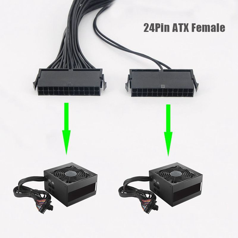 Power Supply Splitter, PSU 24 20+4 Pin ATX Motherboard Extension Cable Dual 24-P | BigBuy360 - bigbuy360.vn