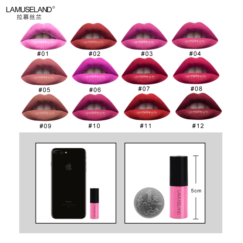 Waterproof Long-Lasting Matte Liquid Lipstick 12 Colors Nude Lip Gloss Velvet Red Lip Tint Makeup | BigBuy360 - bigbuy360.vn