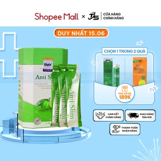 Thạch giảm cân Ami Slim Giảm cân cấp tốc Hiệu quả nhanh An toàn tại nhà Hộp 20 gói tiêu chuẩn