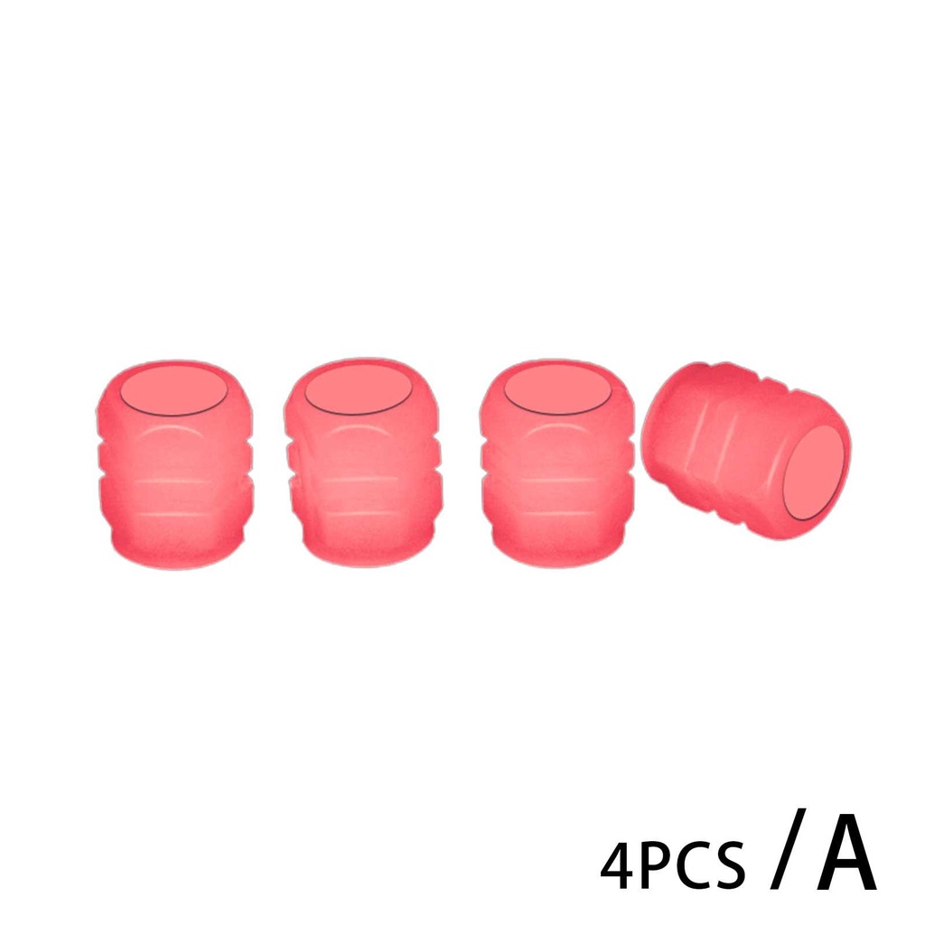 Set 4 Nắp Van Bánh Xe Dạ Quang Nhiều Màu Sắc