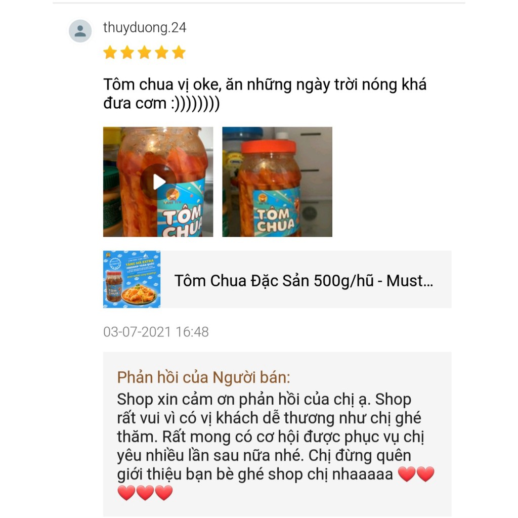 Tôm Chua Đặc Sản 500g/hũ - Must TrY Tinh Hoa Ẩm Thực Cố Đô Huế | BigBuy360 - bigbuy360.vn