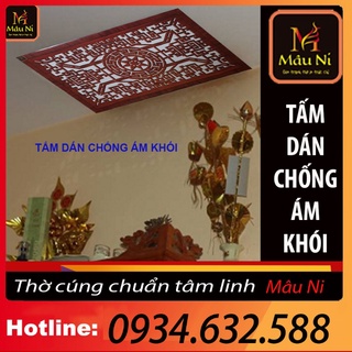 TẤM CHỐNG ÁM KHÓI [ Bàn thờ ] dán phòng thờ, dán lên trần nhà, không phải khoan, tiện dùng - màu nâu gỗ
