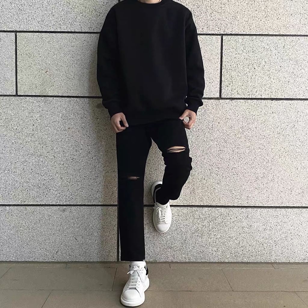 Quần jean skinny nam rách gối chất bò cao cấp form chuẩn hàn quốc phong cách trẻ trung năng động Q08