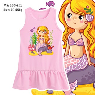 Đầm bé gái nàng tiên cá 10-55kg (251 hồng)