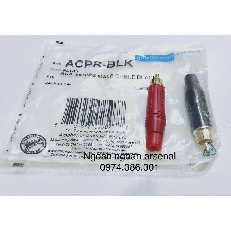 jack rắc Av rca hoa sen cao cấp nhập khẩu hãng Amphenol