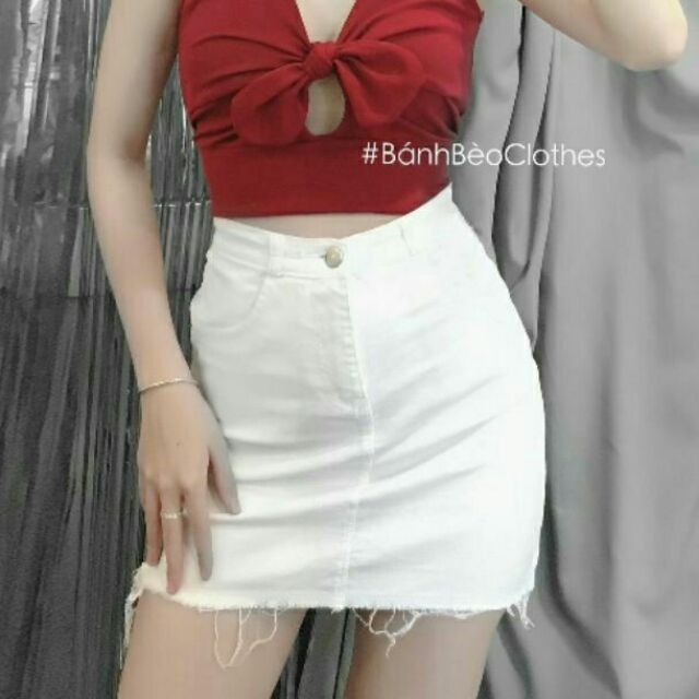 [ Mã WASTAPR giảm 10K đơn 50K] Chân váy ngắn kaki may kèm quần trong TUA rua