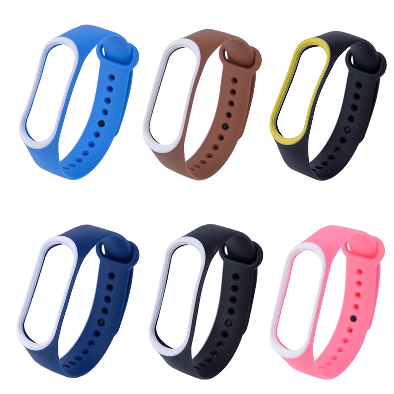 Dây đeo đồng hồ thay thế bằng silicon nhiều lỗ màu sắc thời trang cho Mi Band 3 4