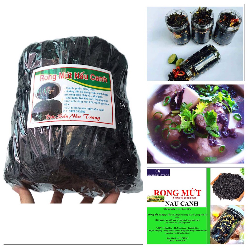 Rong Biển Khô 1kg ( Rong Mứt Nấu Canh ). Rong Biển Nấu Canh &amp; làm Rong Biển Cháy Tỏi &amp; Rong Biển Sấy