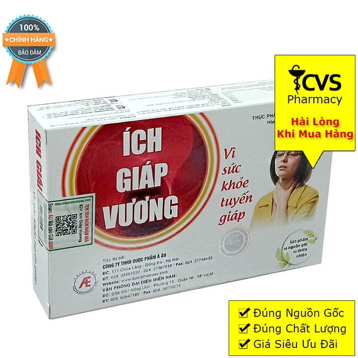 Ích Giáp Vương – Viên Uống Tăng Cường Sức Khỏe Tuyến Giáp (Hộp 30 Viên)
