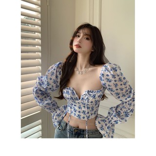 Áo croptop hoa nhí