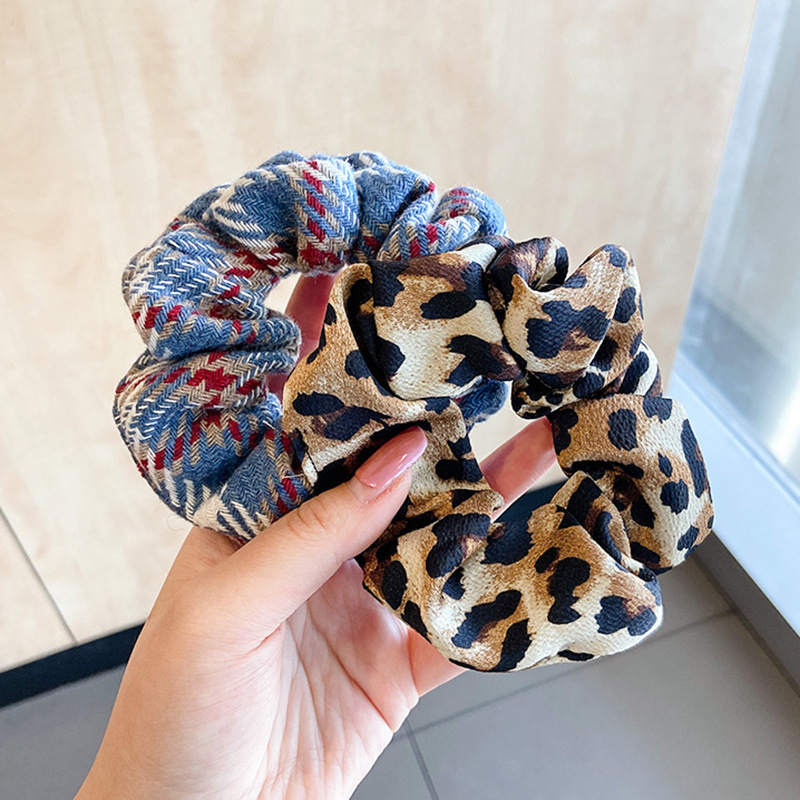 Dây Buộc Tóc Họa Tiết Da Báo Phong Cách Hàn Quốc Thời Trang Thanh Lịch