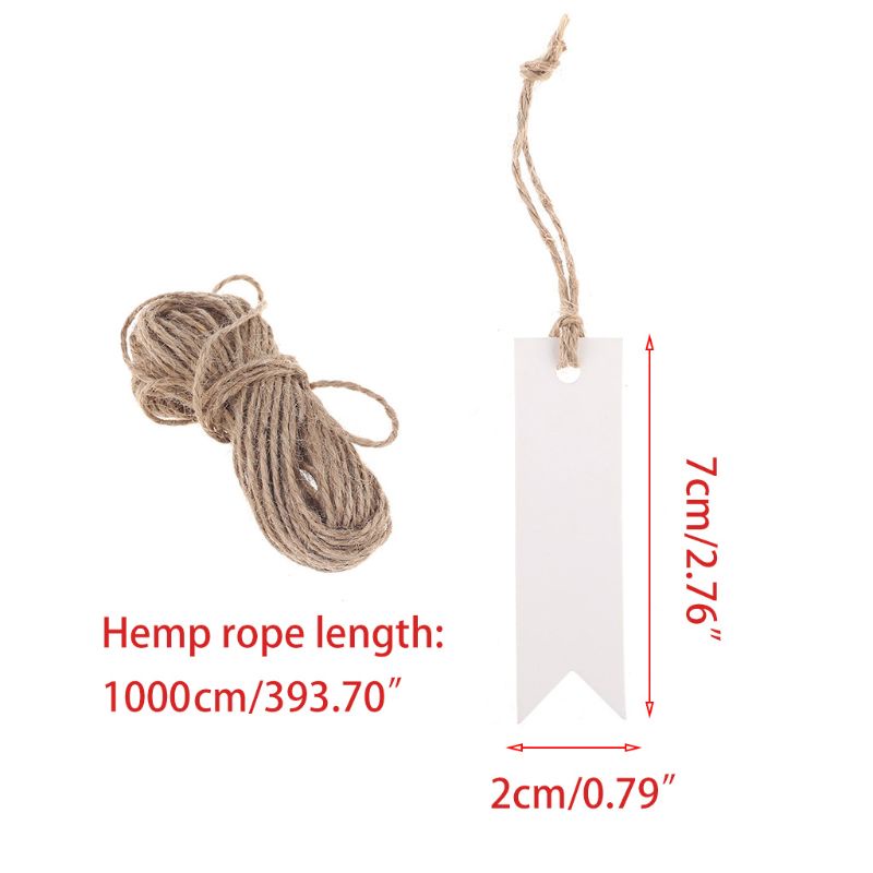 Set 100 Thẻ Giấy Kraft Trơn Dùng Để Treo Trang Trí Tiệc Cưới