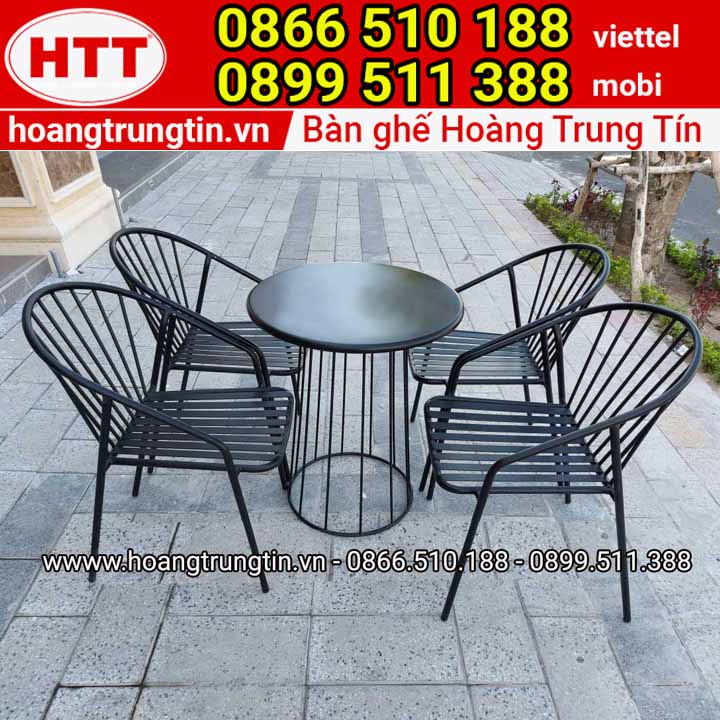 Bàn ghế cafe ngoài trời trang trí cho sân vườn, ban công nhà đẹp - Nội thất Hoàng Trung Tín - GSHTT034