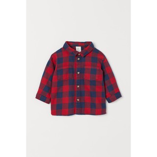 Áo sơ mi caro đỏ HM US sale