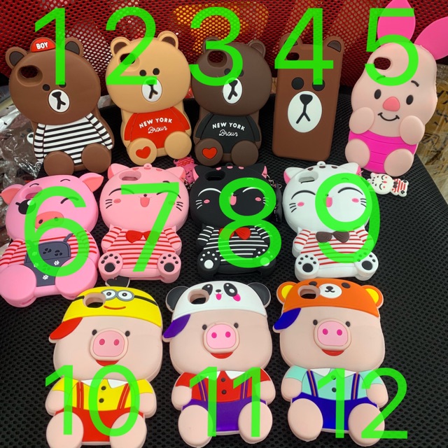 Ốp lưng iPhone 4 dẻo thú dễ thương