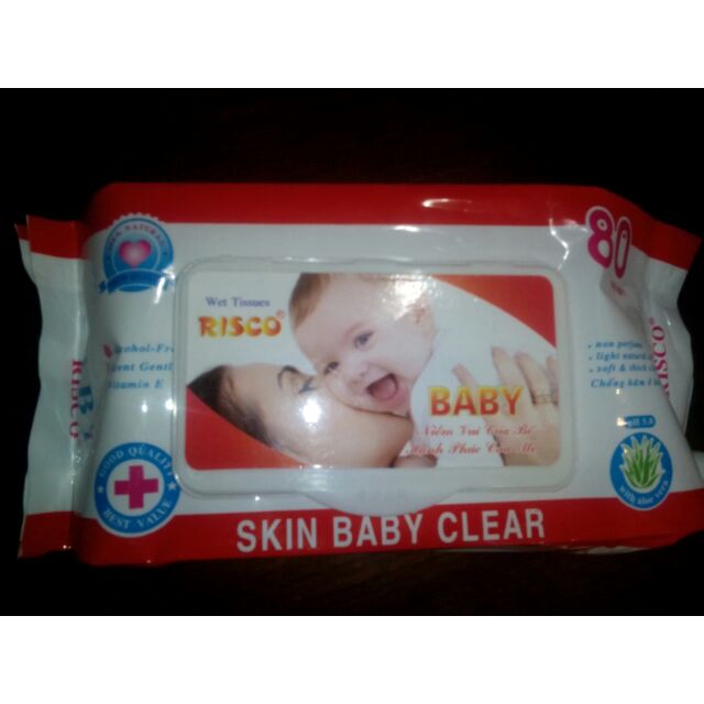 Khăn ướt 80 tờ BABY RISCO