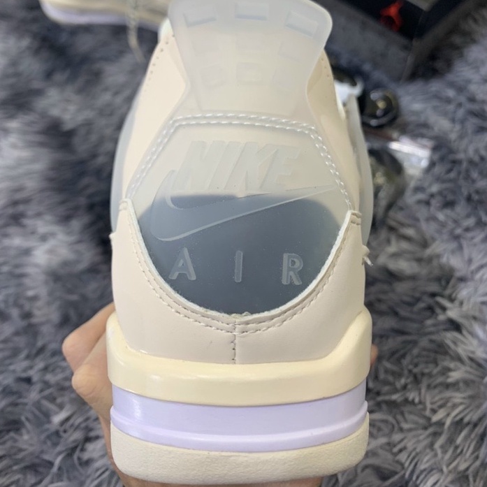 Giày JD4 thể thao nam nữ, Jordan 4 kem sữa thể thao sneaker Hot trend full box bill