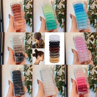 COMBO DÂY BUỘC TÓC LÒ XO 4CM NHIỀU MÀU