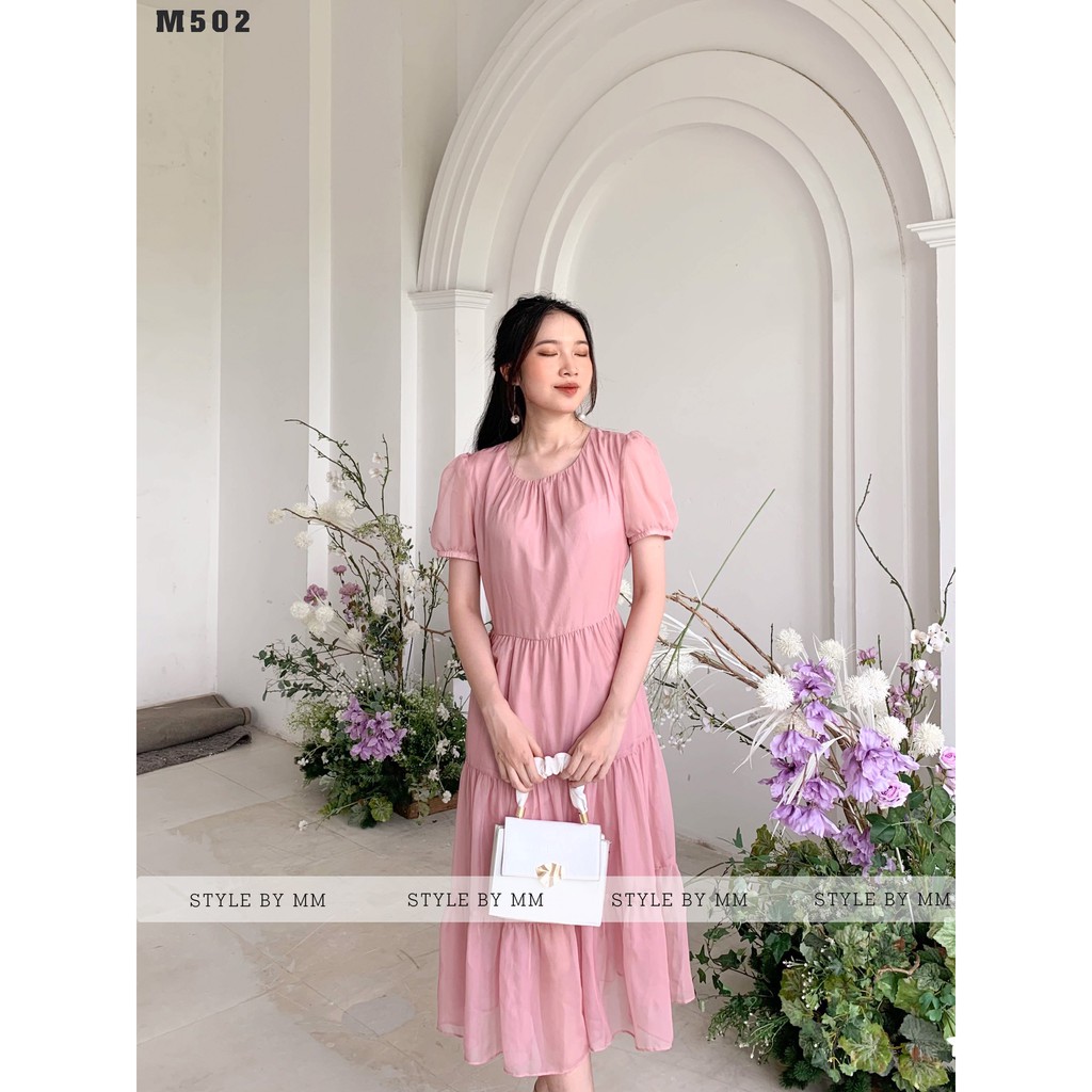 Đầm Thiết Kế, Đầm Suông Dáng Dài Chất Liệu Voan Tơ Mềm Mại Thiết Kế Nhẹ Nhàng Tinh Tế Hàng May 2 Lớp - Style By MM | BigBuy360 - bigbuy360.vn